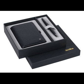  DR235 Hediyelik Set Dolma Kalem 88 Knight Mat Siyah & Jotter Siyah