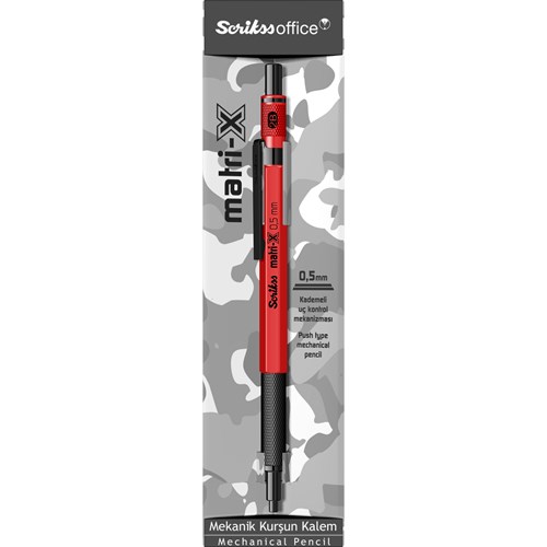 Matri-X Mekanik Kurşun Kalem 0.5 mm Kırmızı