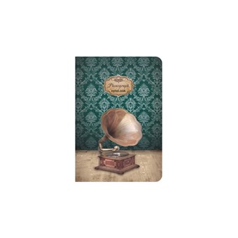 Retro Phonograph Multi Defter A6