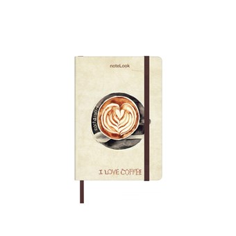  I Love Coffee Defter Çizgili A6 Mocha