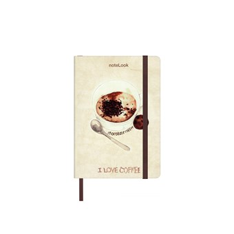  I Love Coffee Defter Çizgili A6 Chocolate