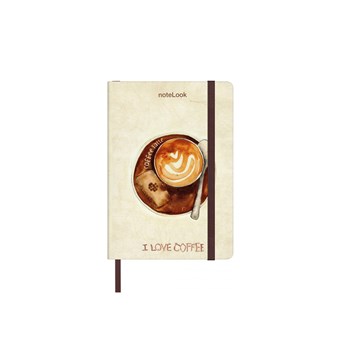  I Love Coffee Defter Çizgili A6 Latte