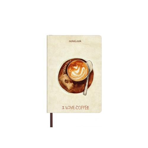  I Love Coffee Defter Çizgili A6 Latte