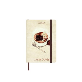  I Love Coffee Defter Çizgisiz A6 Chocolate