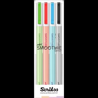 Smoothie Jel Kalem 0.7 mm 4'lü Blister Karışık Renk Set 1