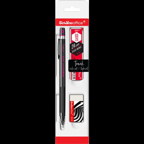 Track 3'lü Set Mekanik Kurşun Kalem 0.5 mm Pembe