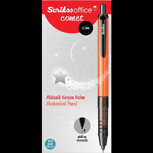 Comet Mekanik Kurşun Kalem 0.5 mm Koyu Gri 12'li Kutu