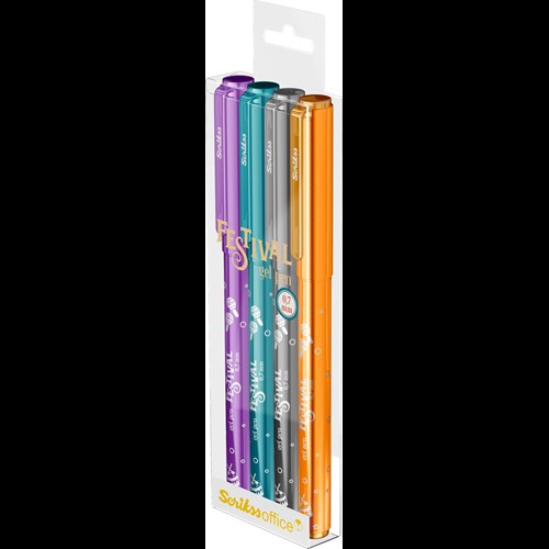 Festival Jel Tükenmez Kalem 0.7 mm Vivid Renkler 4'Lü Blister-2