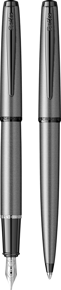 Metropolis 78MG Dolma Kalem &  Tükenmez Kalem Takım M Uç  Mat Gri Ürün görseli