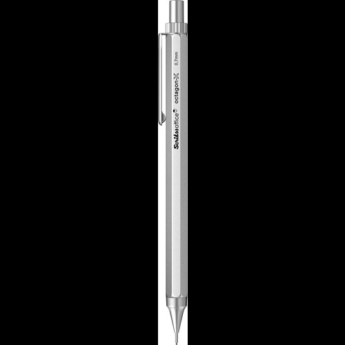 Octagon-X Mekanik Kurşun Kalem 0.7 mm Mat Krom 12'li Kutu