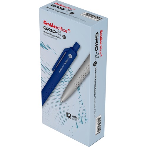 Grid-X Mekanik Kurşun Kalem 0.7 mm Pastel Gri 12'li Kutu