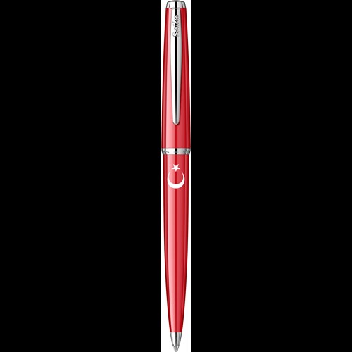 Vintage 33 Tükenmez Kalem Kırmızı Ay Yıldız Baskılı