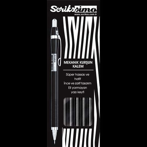 Simo Mekanik Kurşun Kalem 0.5 mm Siyah 12'li Kutu