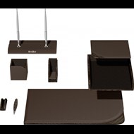  Sümen Takımı Deluxe Hakiki Deri Kahverengi Ürün görseli