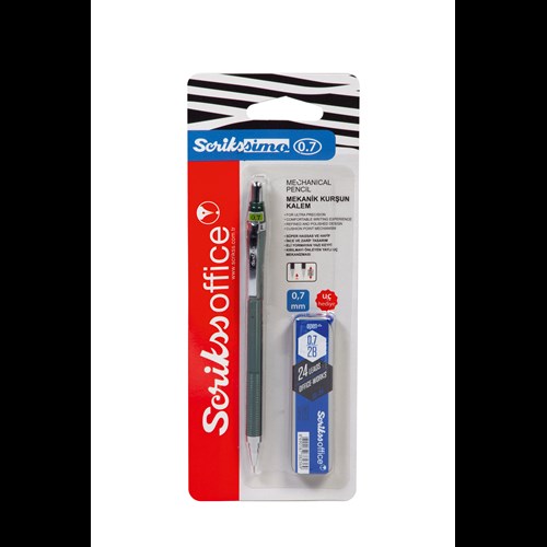 Simo Color Mekanik Kurşun Kalem Yeşil - Min 0.7 mm 2'li Blister