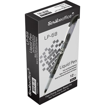  LP68 Likid Tükenmez Kalem 0.7 mm 12'li Kutu Siyah