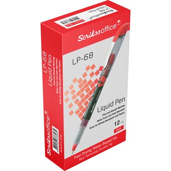  LP68 Likid Tükenmez Kalem 0.7 mm 12'li Kutu Kırmızı