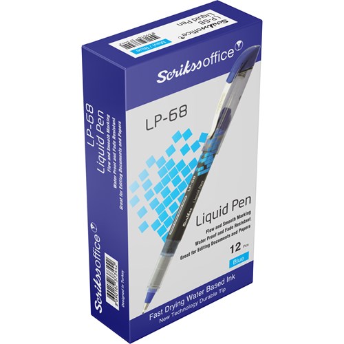 LP68 Likid Tükenmez Kalem 0.7 mm Mavi 12'li Kutu