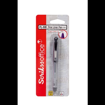 FL68 Fineliner 0.6 mm Siyah Tekli Blister