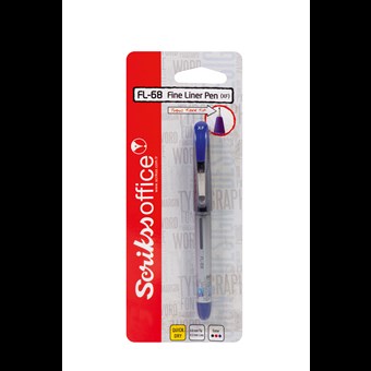 FL68 Fineliner 0.6 mm Mavi Tekli Blister