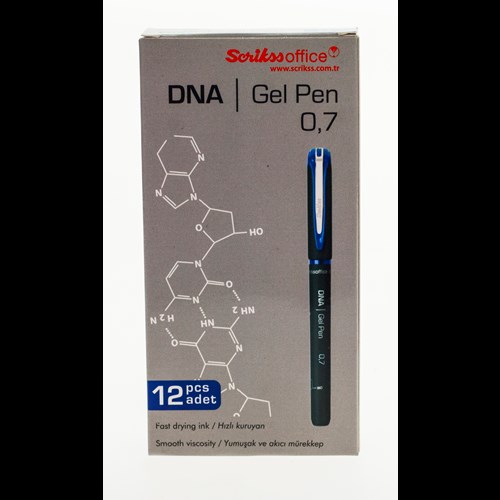 Dna Jel Tükenmez Kalem 0.7 mm Mavi 12'li Kutu