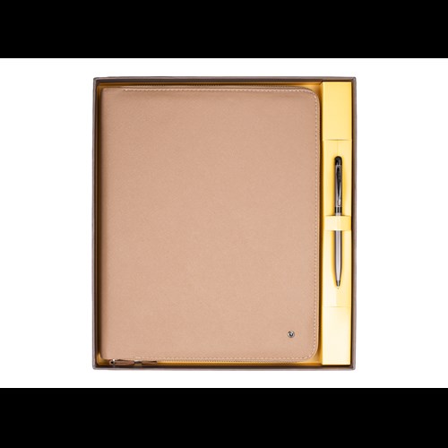  DR8113-4 Portföy - Tablet Kılıfı Bej & 599 Touch Pen Tükenmez Kalem Titanyum