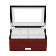  Kalem ve Saat Koleksiyon Kutusu Ahşap Ceviz Ürün görseli