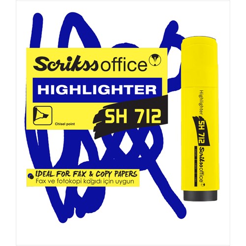 SH712 Fosforlu Kalem Sarı 12'li Kutu