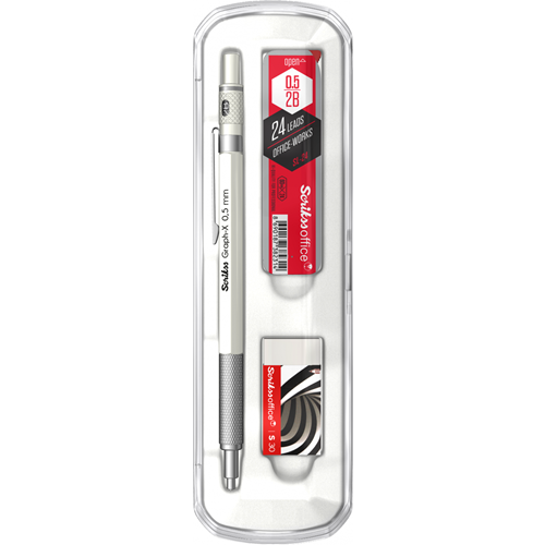  Graph-X 3'lü Set Mekanik Kurşun Kalem 0.5 mm Beyaz