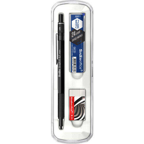  Graph-X 3'lü Set Mekanik Kurşun Kalem 0.7 mm Mat Siyah