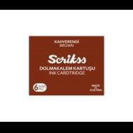  Dolma Kalem Kartuş 6'lı Paket Kahverengi Ürün görseli