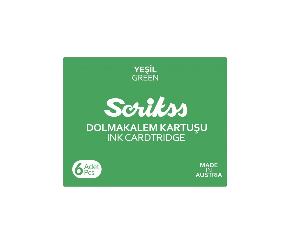  Dolma Kalem Kartuş 6'lı Paket Yeşil Ürün görseli