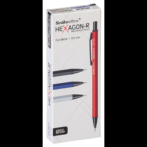 Hexagon-R Mekanik Kurşun Kalem 0.7 mm Siyah 12'li Kutu