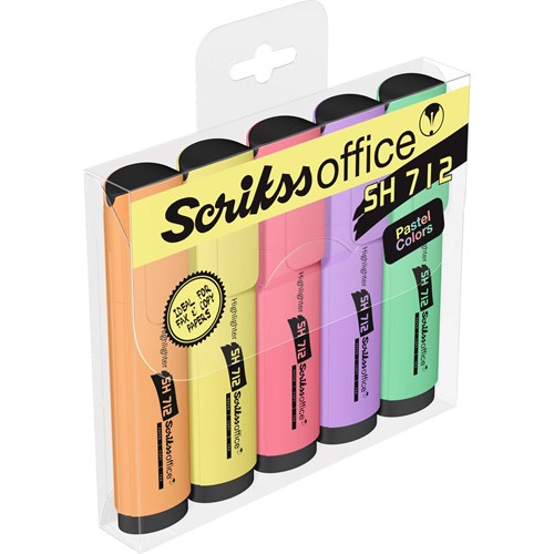  SH712 Pastel Fosforlu 5'li Blister Karışık Renk