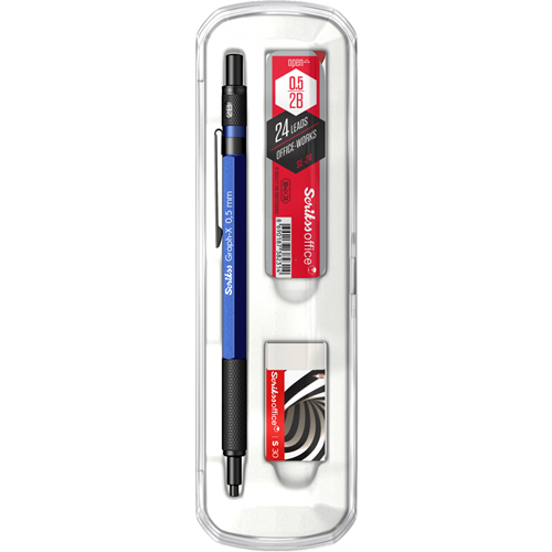 Graph-X 3'lü Set Mekanik Kurşun Kalem 0.5 mm Mavi