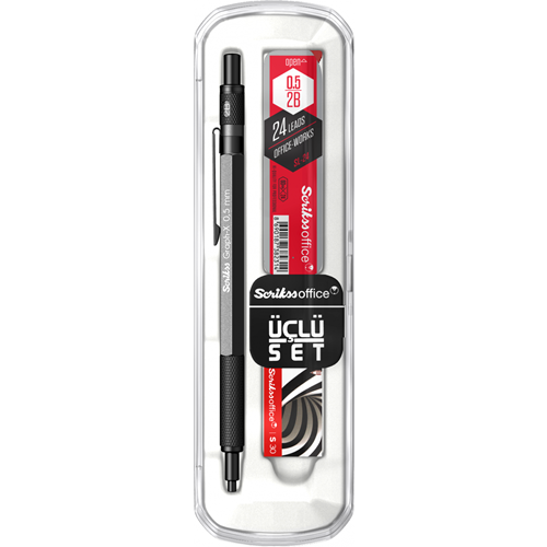 Graph-X 3'lü Set Mekanik Kurşun Kalem 0.5 mm Antrasit