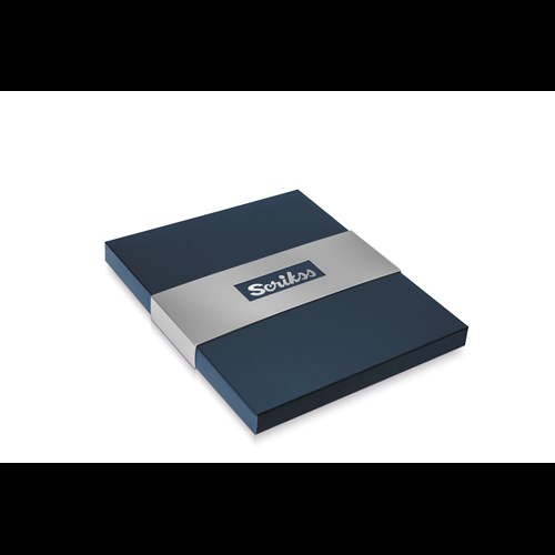 Sıvama Kalın Kapak Defter A6 Lacivert-108M Prestige Krom Tükenmez Kalem