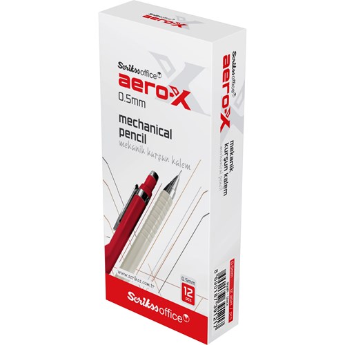 Aero-X Mekanik Kurşun Kalem 0.5 mm Siyah 12'li Kutu