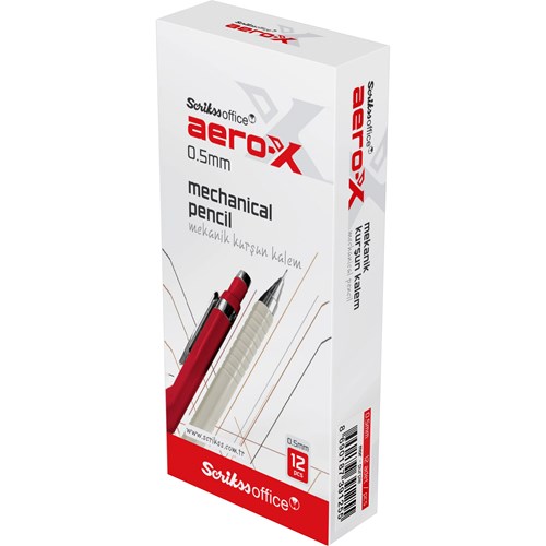 Aero-X Mekanik Kurşun Kalem 0.5 mm Mor 12'li Kutu